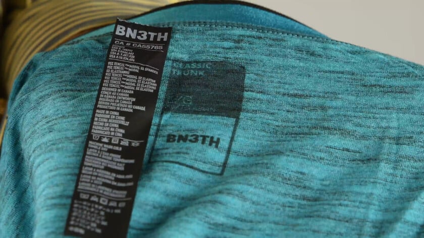 Photo of BN3TH fabric label