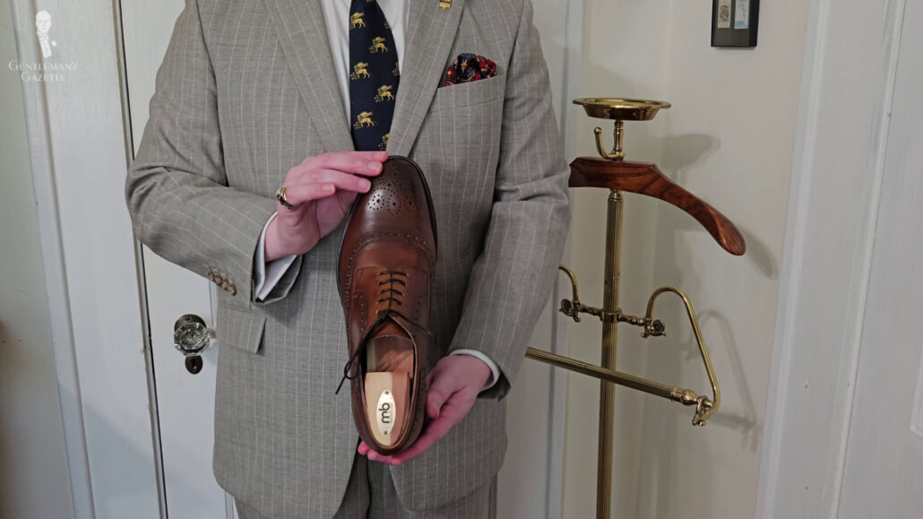 Bruno Magli uses a combination sole which is a hallmark of not high-end shoes.