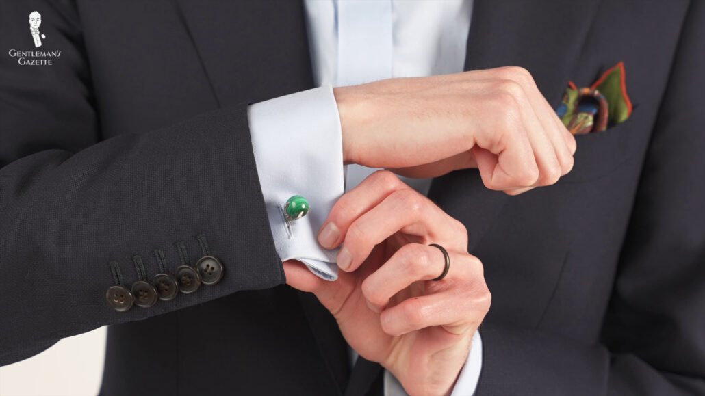 Cufflinks are instantly noticed and they always elevate your outfit.