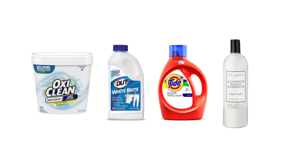 Detergents that are formulated for white fabrics.