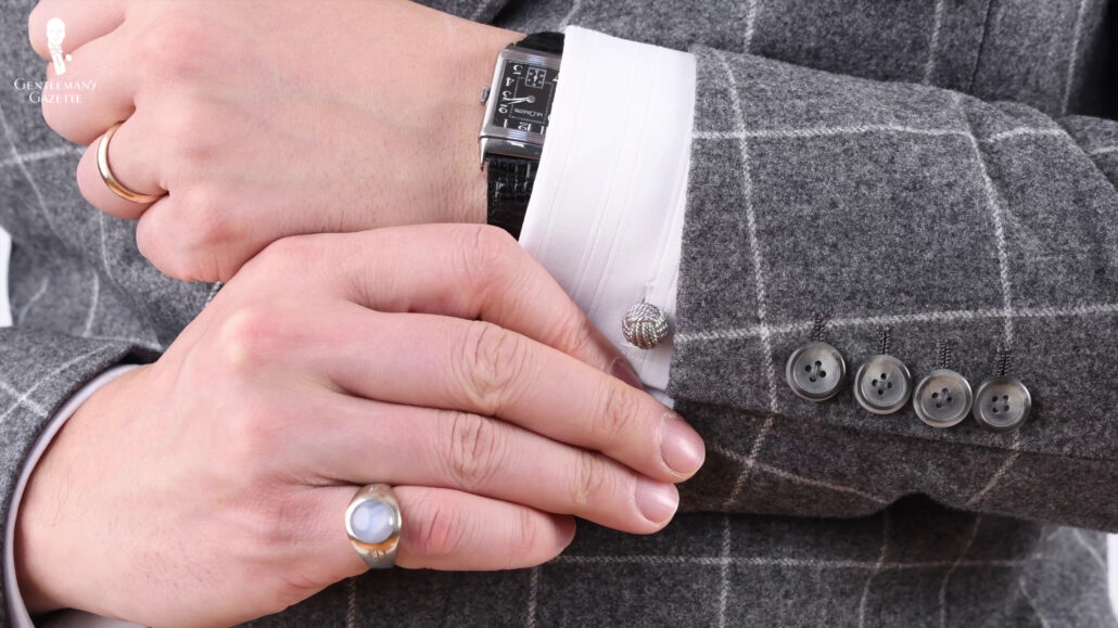 Getting cufflinks in versatile tones can last for decades to come.
