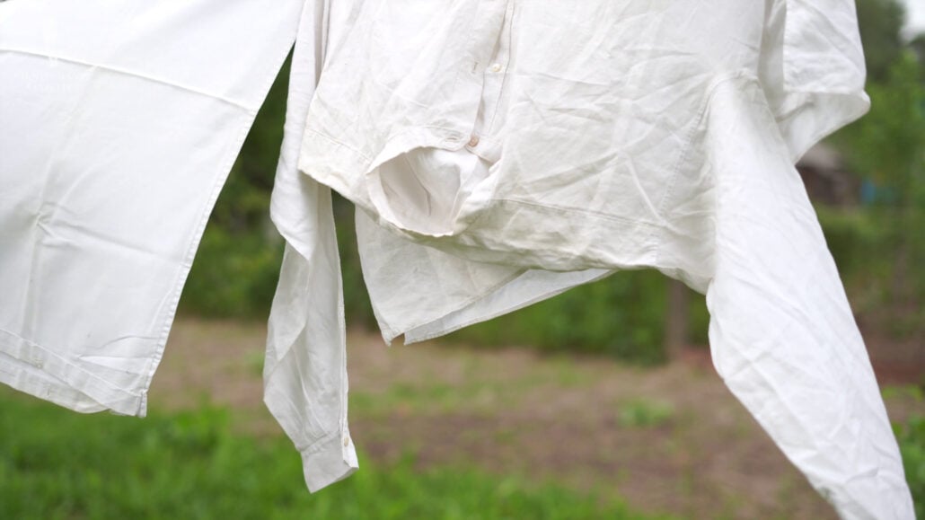 Hang drying works best under the sun.