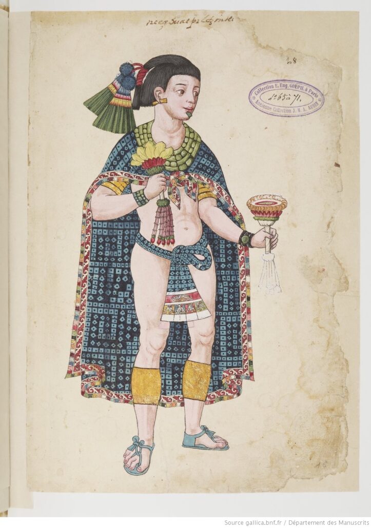 Illustration of a Mesoamerican man wearing a loincloth