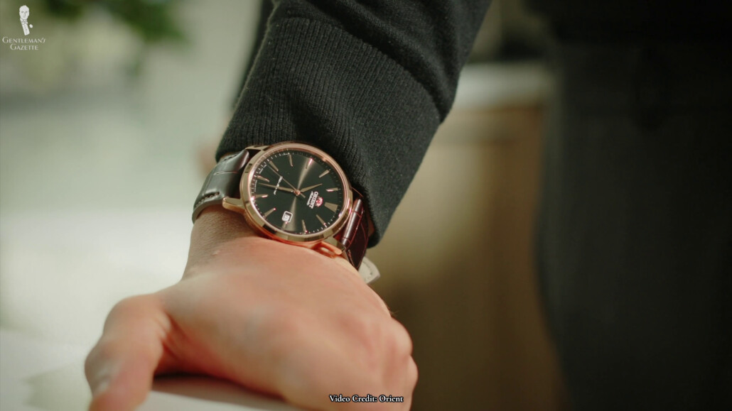 Orient Symphony watch being featured