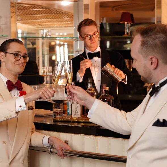 Toasting In Black Tie Champagne Photo of Toasting in Black Tie champagne