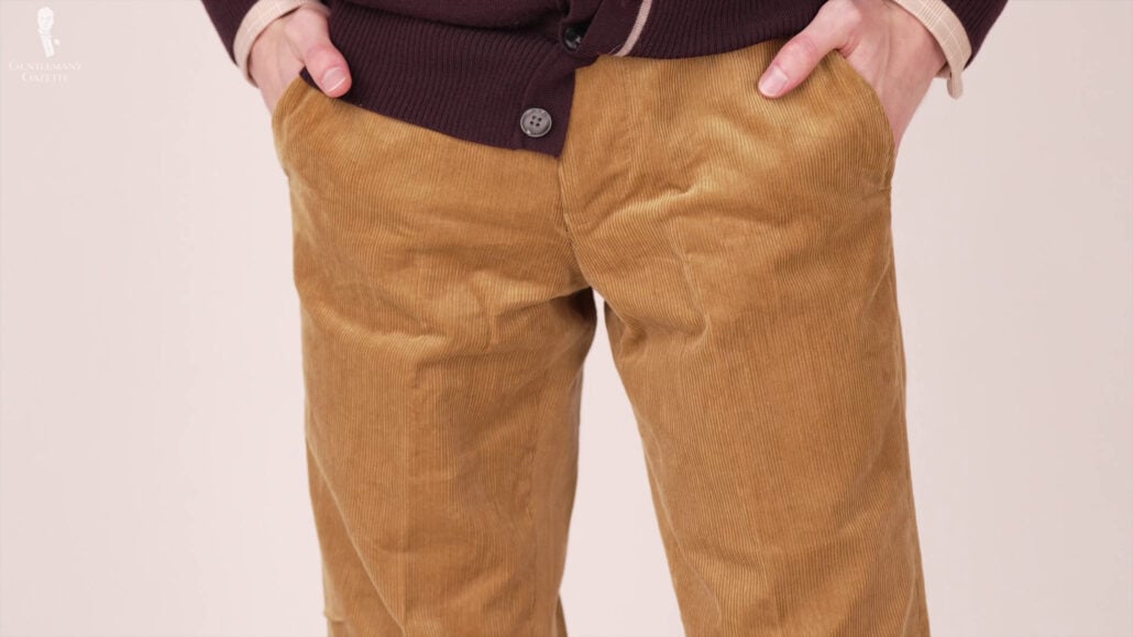 A more relaxed slimmer fit style corduroy is a great addition to your casual wardrobe.