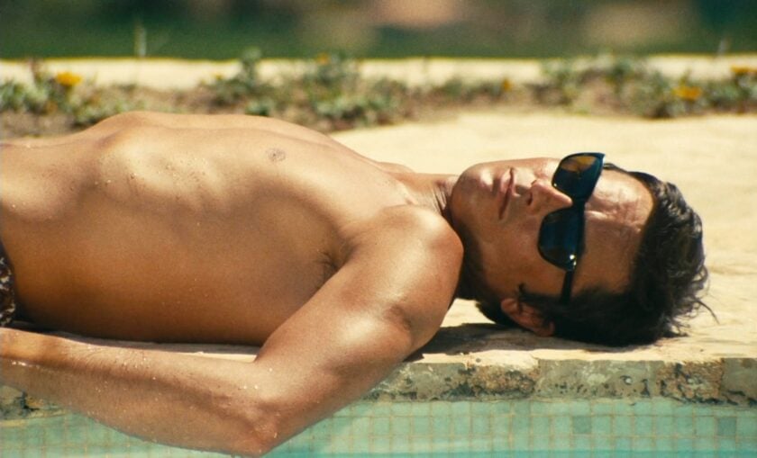 Still of Alain Delon in the film La Piscine