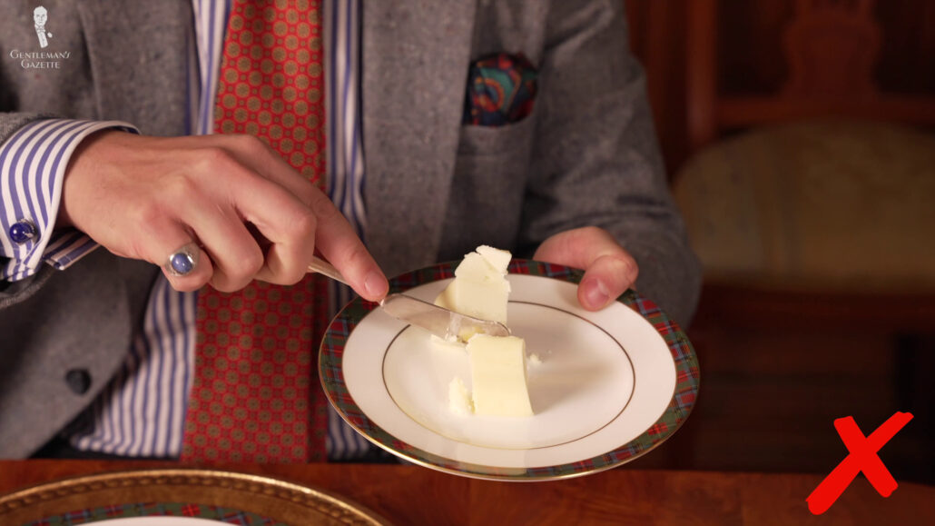 Be a true gentleman when having your butter spread.
