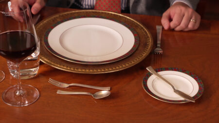 Bread plates are always placed on your left top corner of your plate in a table setting.