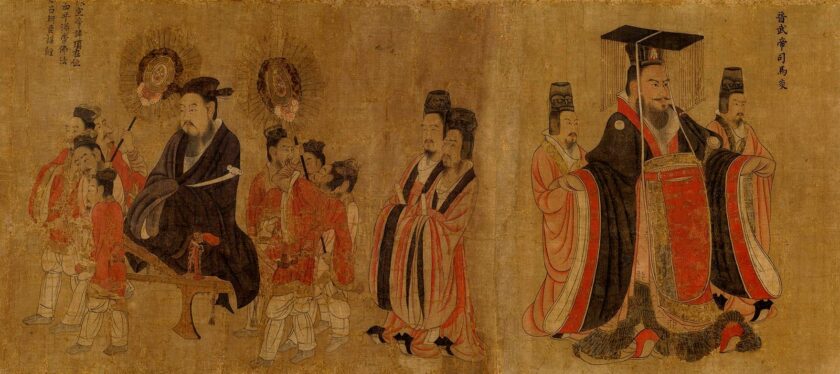 Illustration of an ancient Chinese court scene