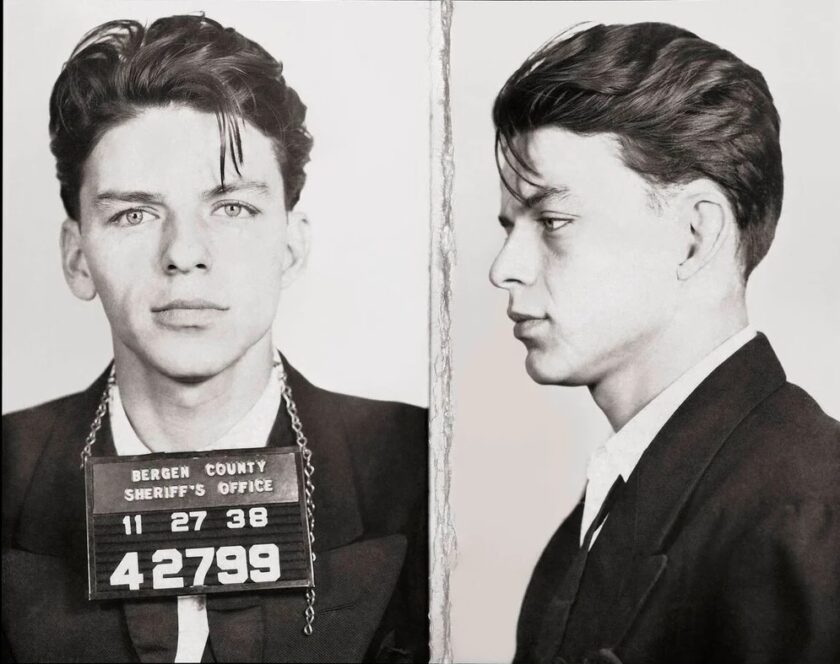 Frank Sinatra's mugshot 