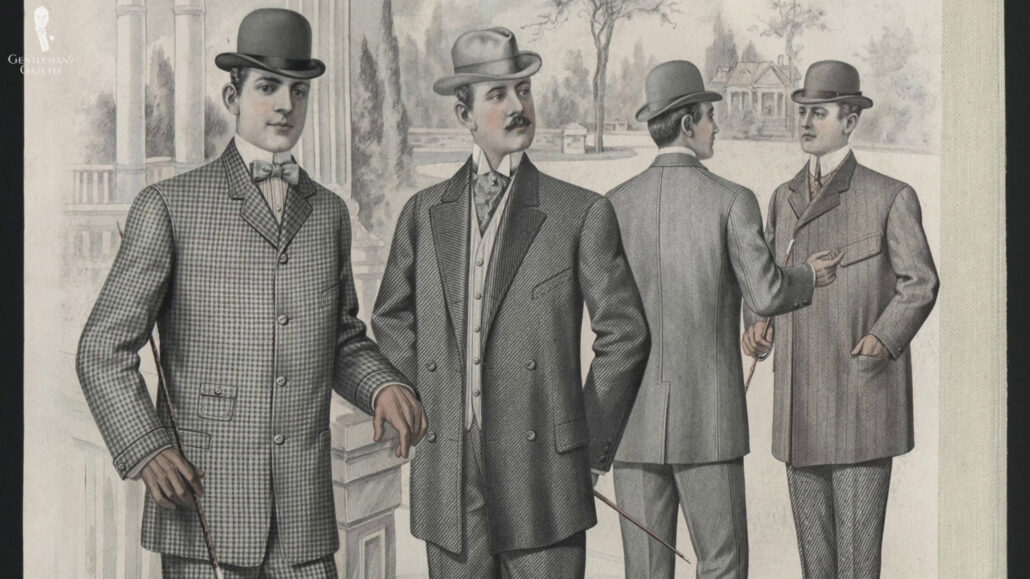 Gentleman wearing suits casually as a common norm back in the days.