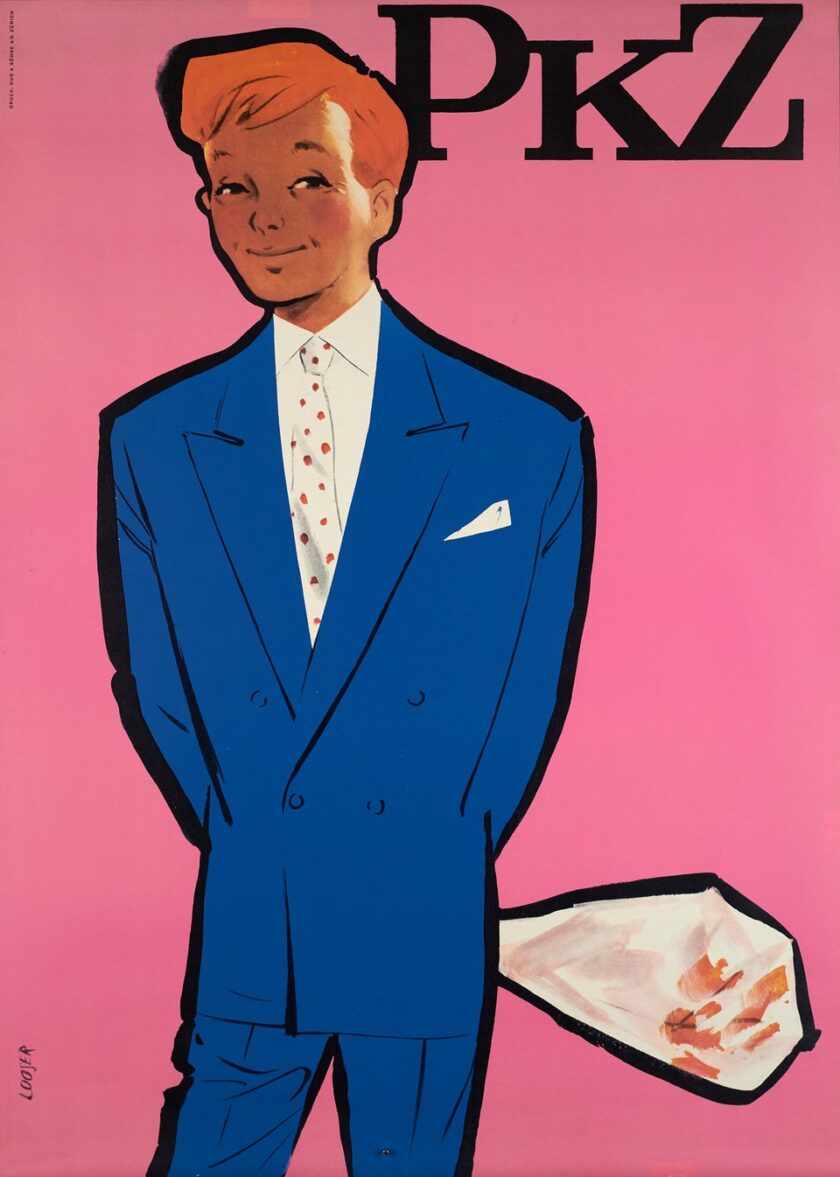 Illustration of a young man in an ill-fitting suit 