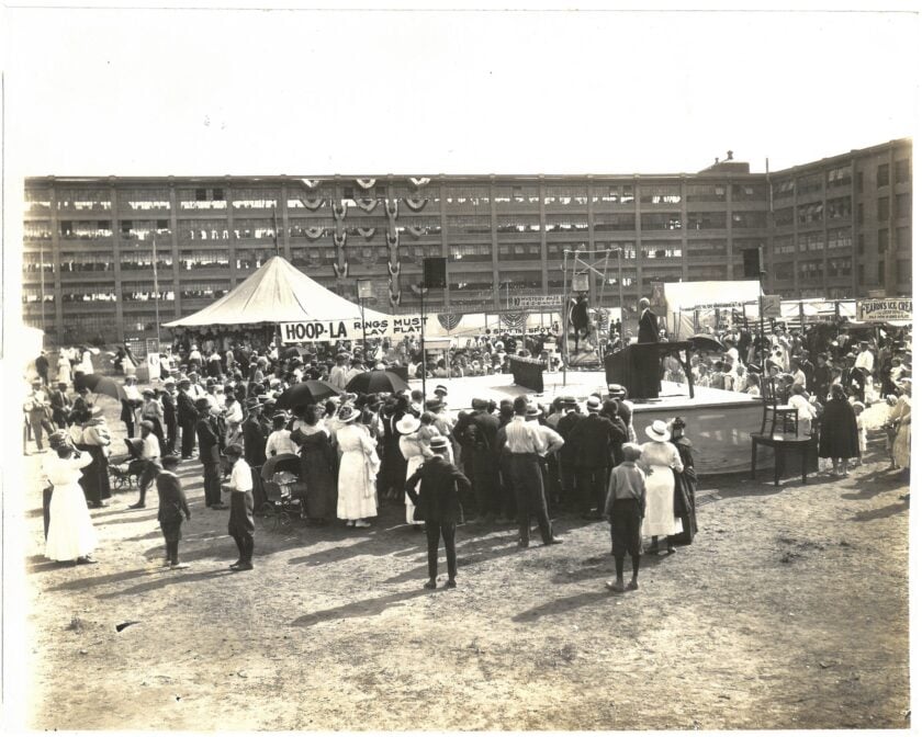 Site Of The Foster Grant Sunglasses Factory In Manchester New Hampshire Image Credit Manchester Historic Association Photo of a factory in the early 20th century