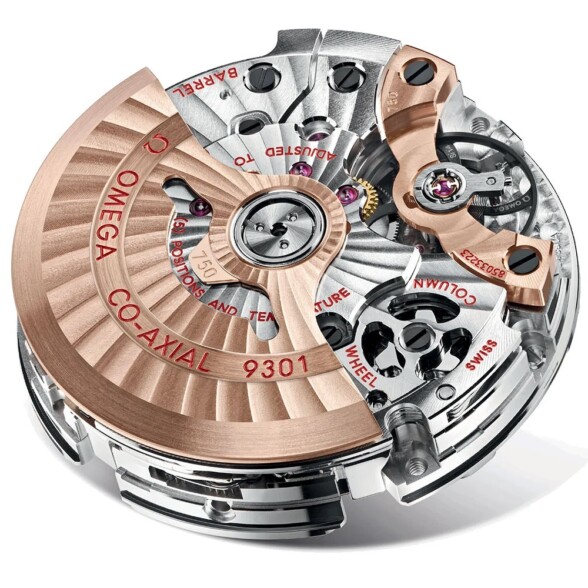 The Omega Coaxial movement is based on an ETA movement
