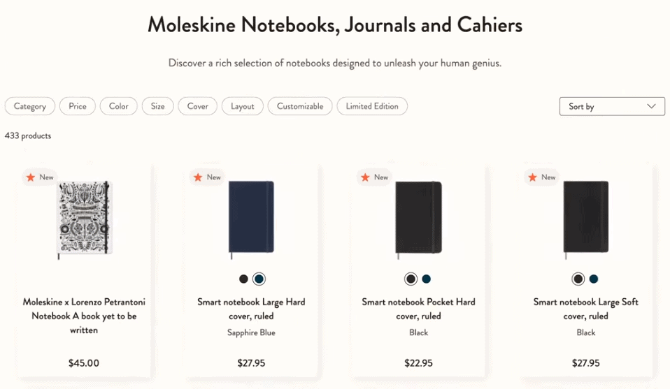 A fancy looking moleskin notebook