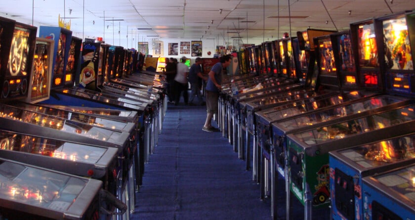 A Row Of Pinball Machines At The Pinball Hall Of Fame In Las Vegas Nevada Image Credit Wikimedia Photo of pinball machines