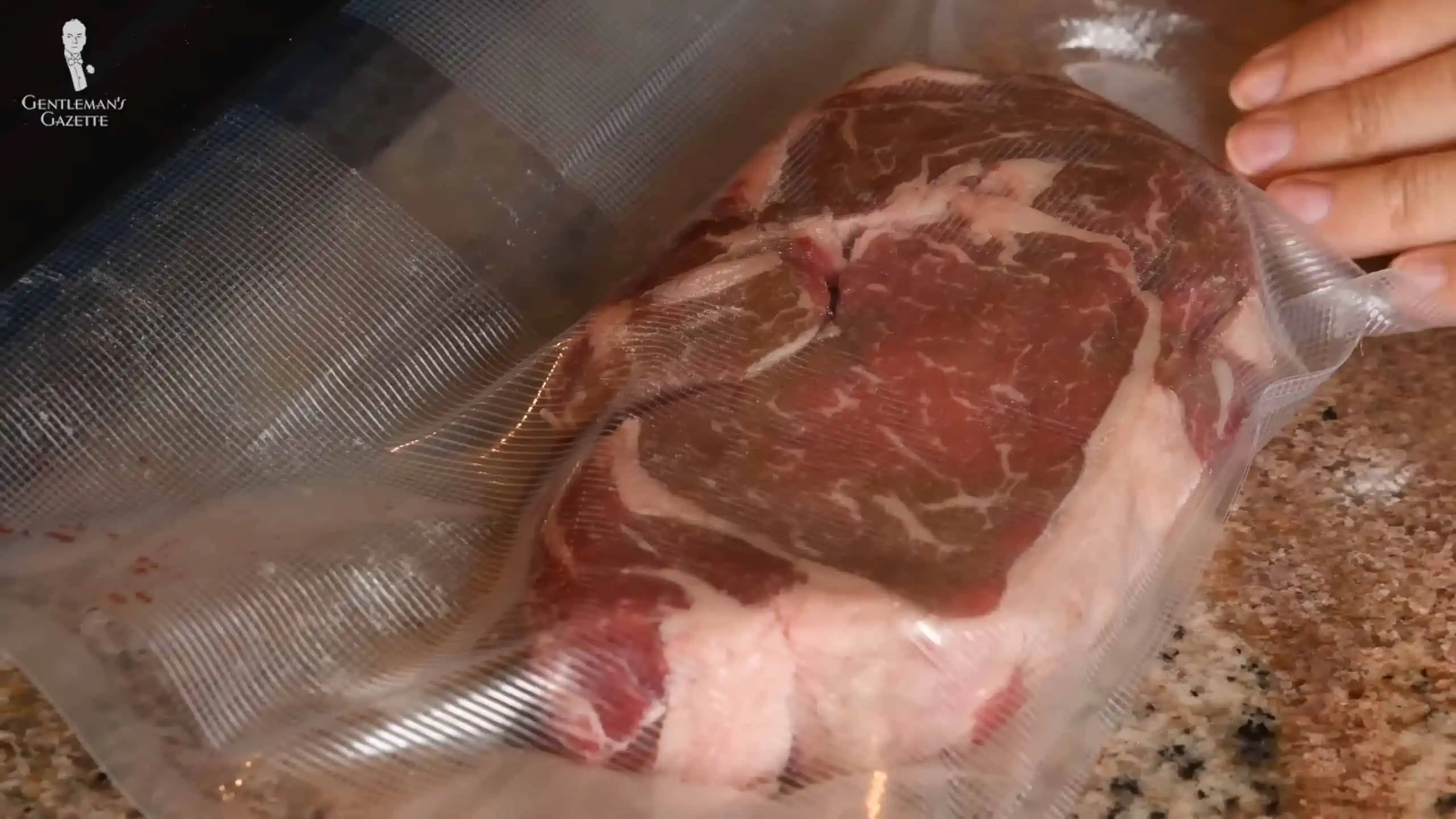 Photo of Beef in a clear wrapping for preservation