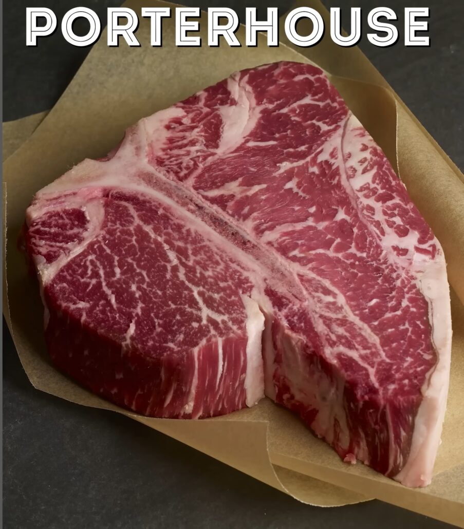 Photo of a porterhouse steak
