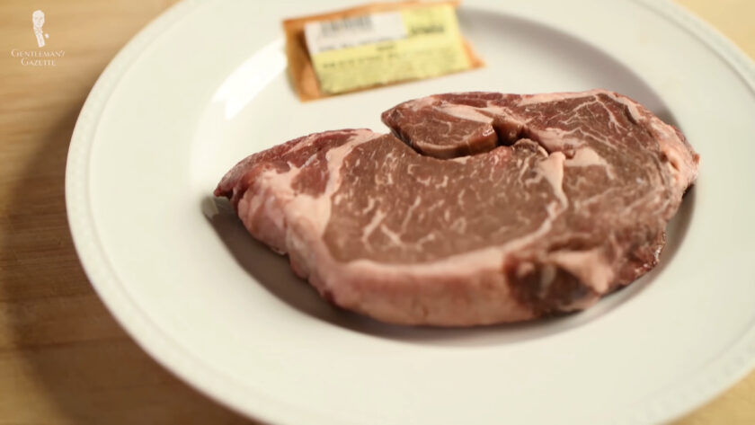 Photo of  a ribeye steak