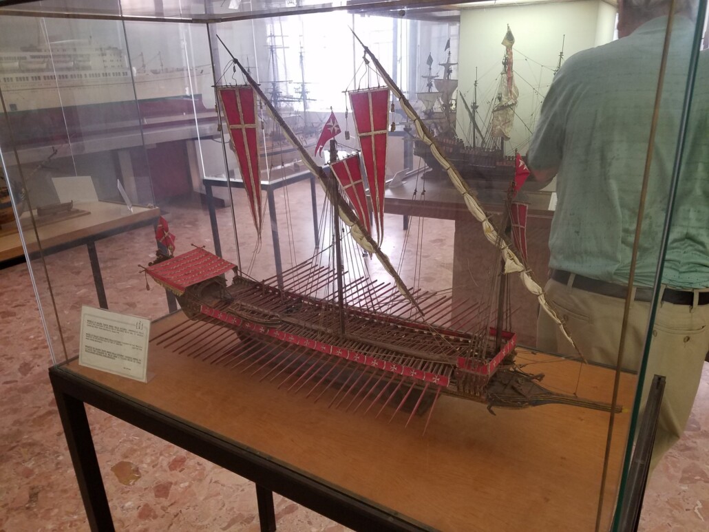 Photos of model ships on display 