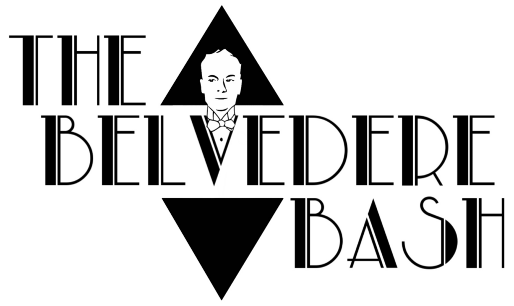 Belvedere Bash Logo in Art Deco font and look