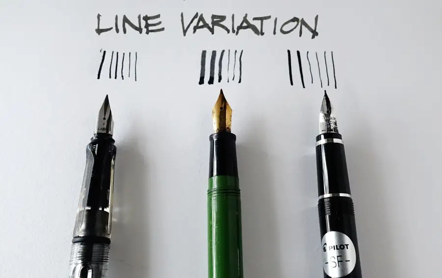 LizSteel Fountain Pen Sketching Line Variation