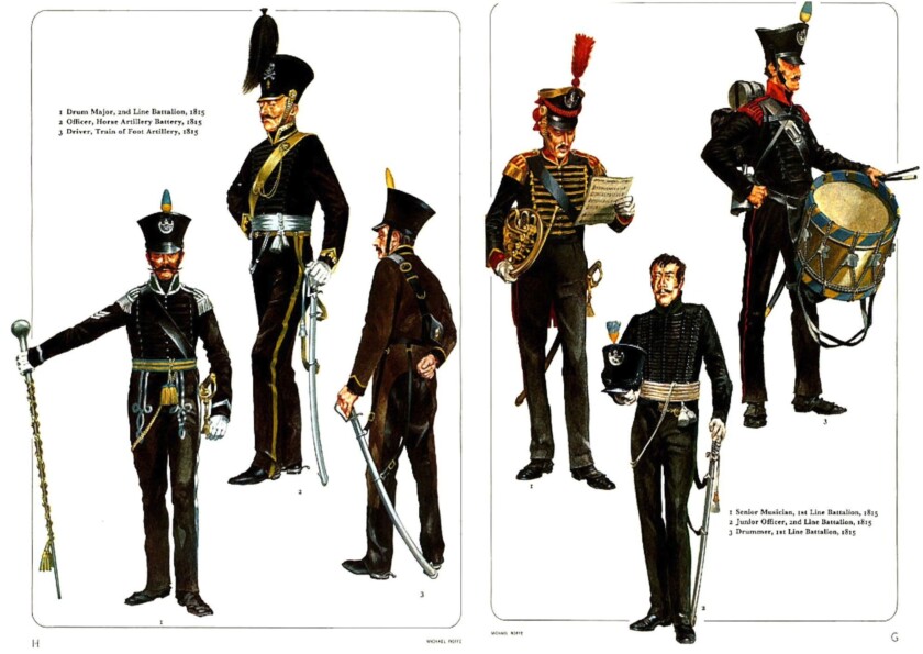 Illustrations of Prussian uniforms Napoleonic Wars