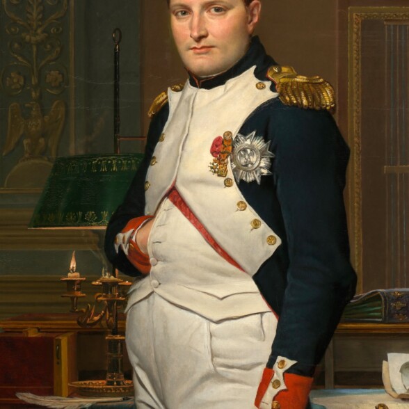 Portion of a portrait of Napoleon Bonaparte