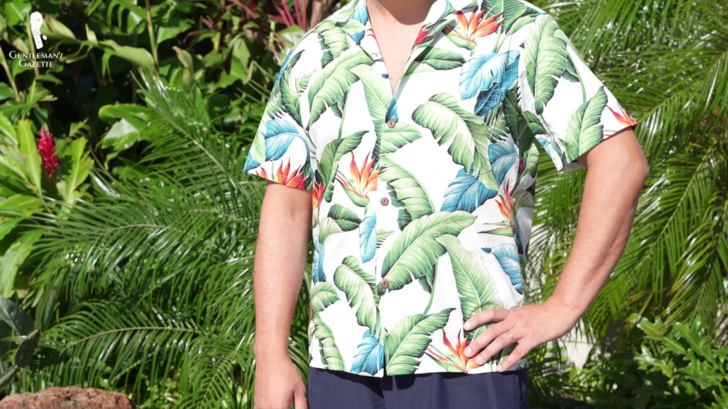 Raphael Posing with his favorite Hawaiian Shirt
