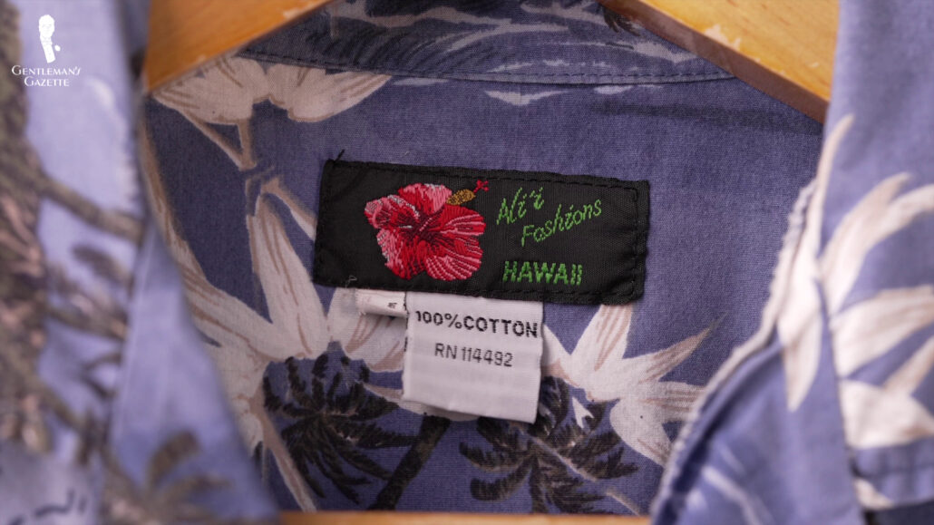 A Hawaiian Shirt made with 100% cotton