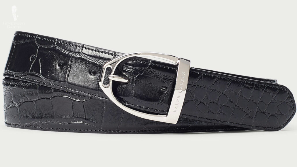 Alligator skin belt from Ralph Lauren Purple Line