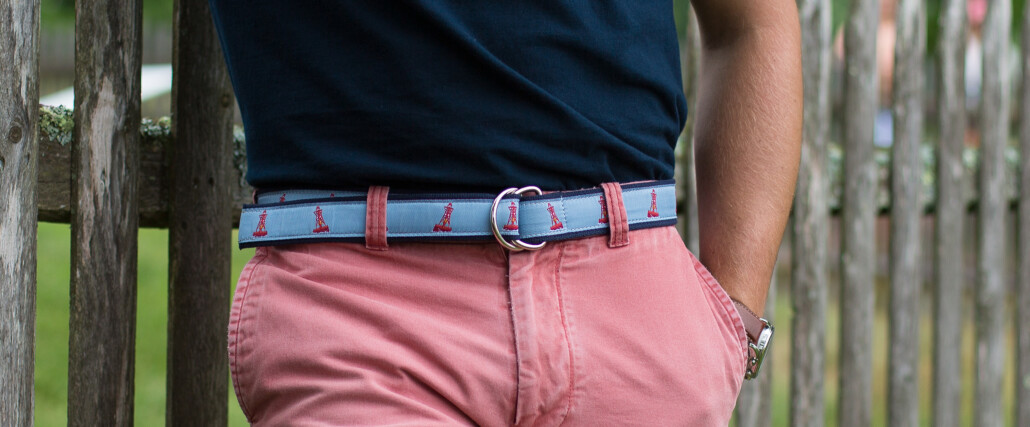 D Ring belts are a mainstay of the preppy style