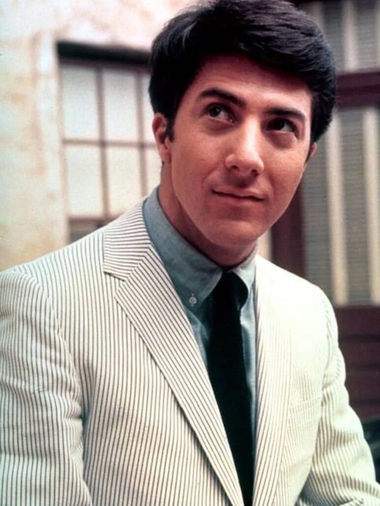 Dustin Hoffman portrays Benjamin Braddock and his Preppy Style