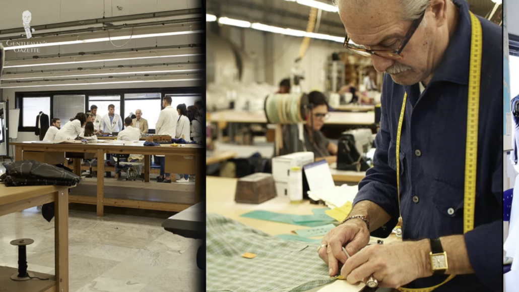 Kiton started the School of Tailoring to produce experts to creare their jackets.