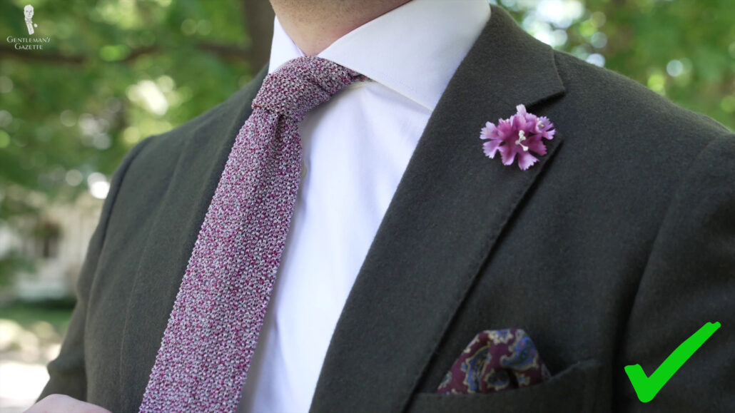 Magenta Pink Grey Mottled Knit Tie Cri De La Soie Silk -Fort Belvedere