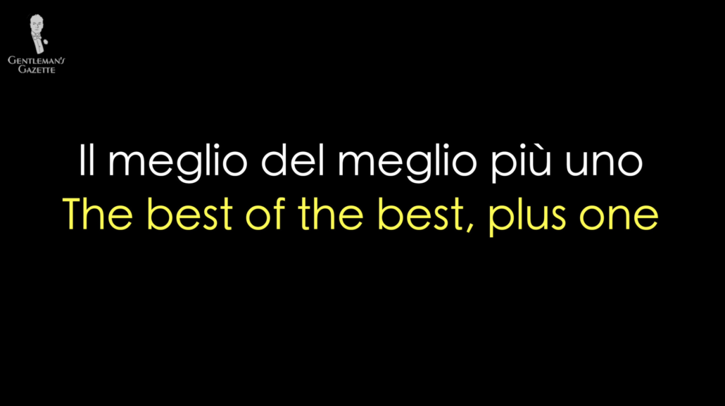 Ciro Paone's Personal Motto: “Il meglio del meglio più uno,” which translates to, “The best of the best, plus one.”