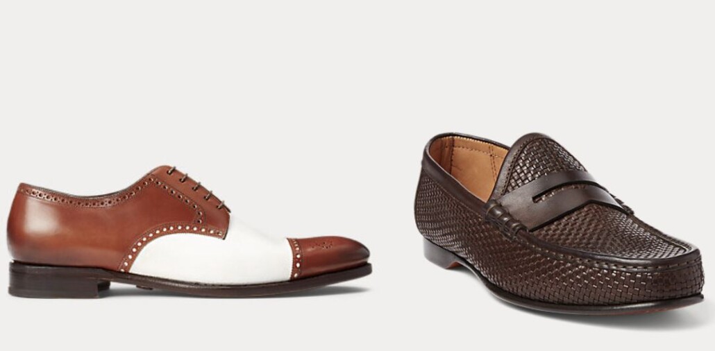 Ralph Lauren Purple Label offers a great range of spectator shoes and loafers