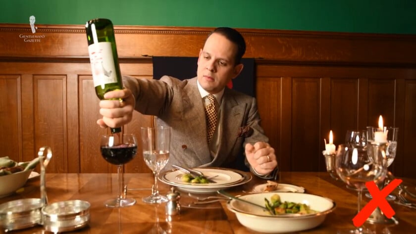 Raphael Serving Him Too Much Wine Table Manners Photo of Raphael serving himself too much wine table manners