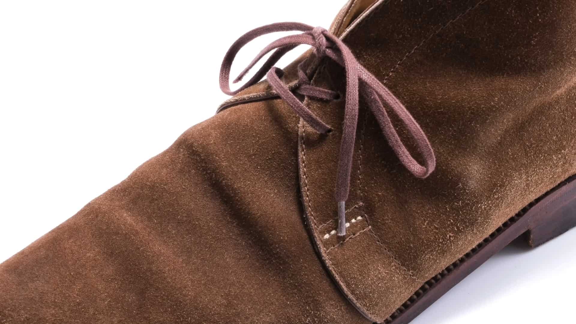 Photo of Suede calfskin leather typical of chukka boots