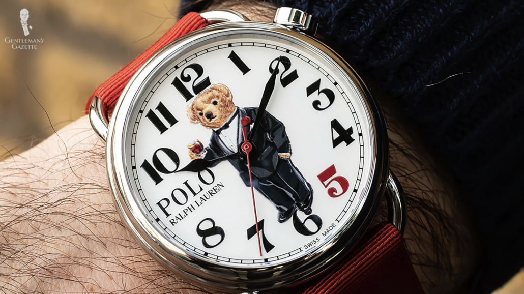 The Polo Bear on a watch