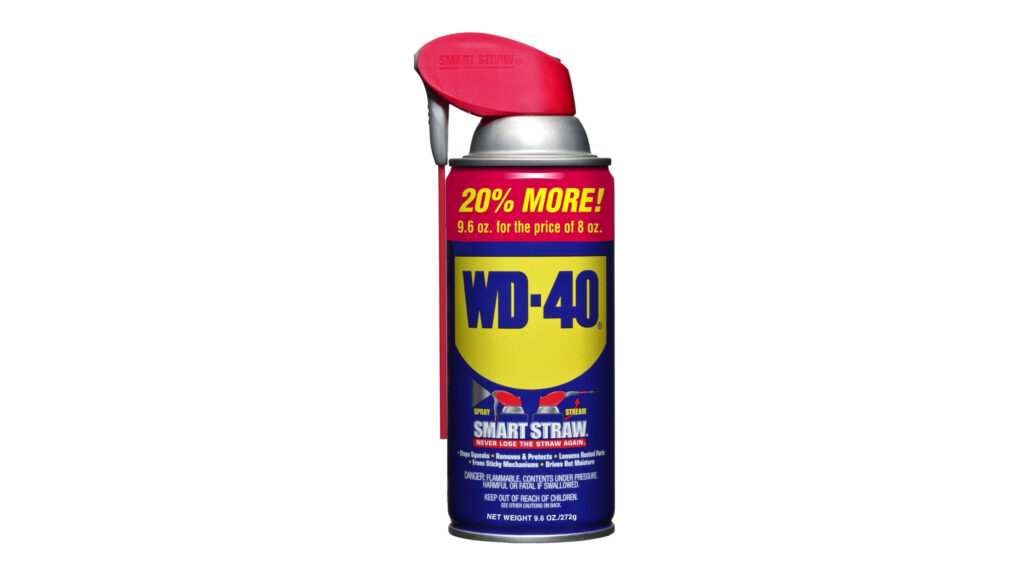 WD-40 helps remove heavy stained grease on fabrics.