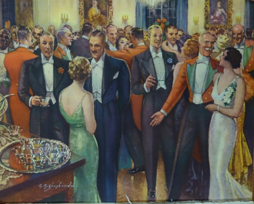 Illustration of a White Tie reception