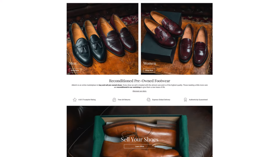 Abbots reconditioned classic pre owned footwears.