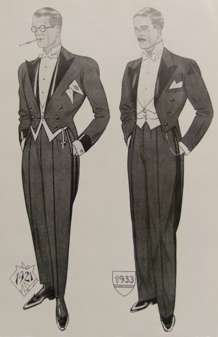 Photo of Comparison of1921 White Tie to 1933-White Tie