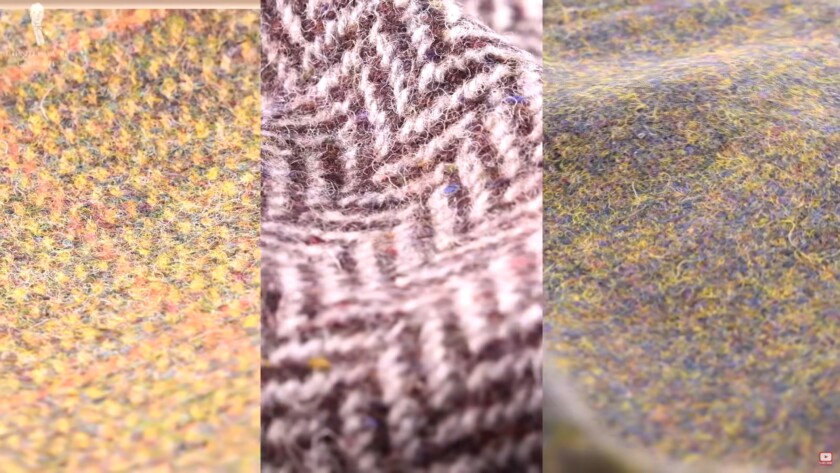 Photo of Examples of wool weaves for flat caps