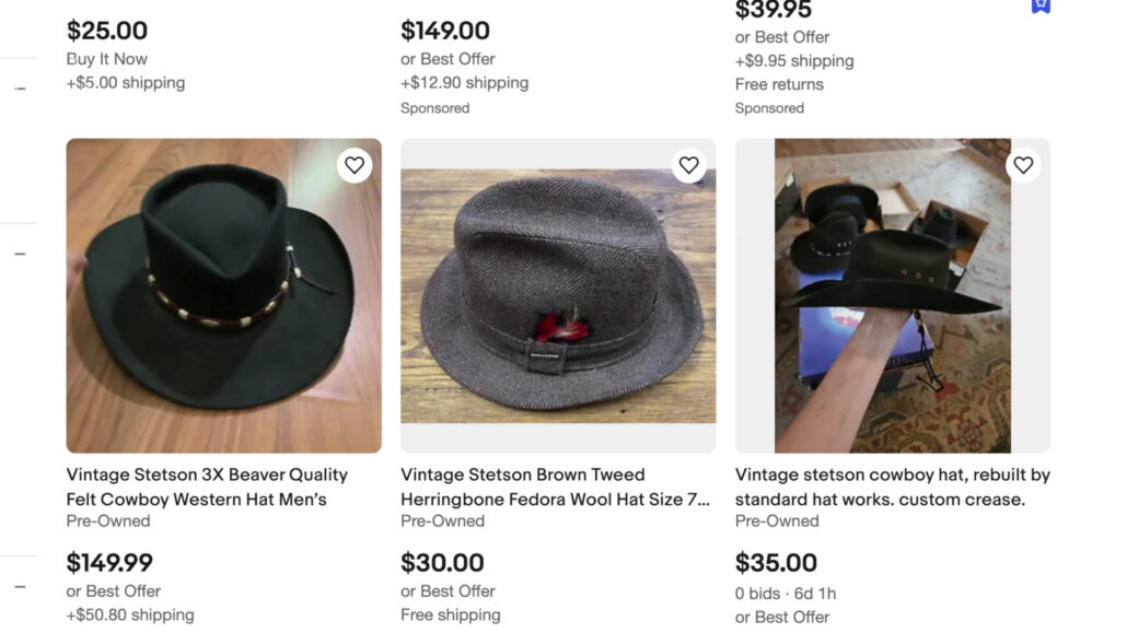 Find a vintage Stetson to get it at a quality lower price.