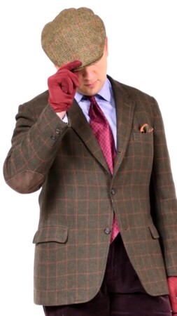 Photo of a flat cap with sufficient pattern variation from outfit