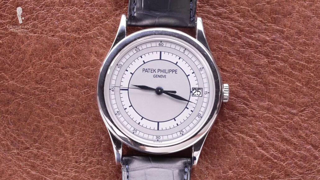 Patek Philippe Calatrava Automatic Silver Dial 18kt White Gold Men's Watch Clear Silver