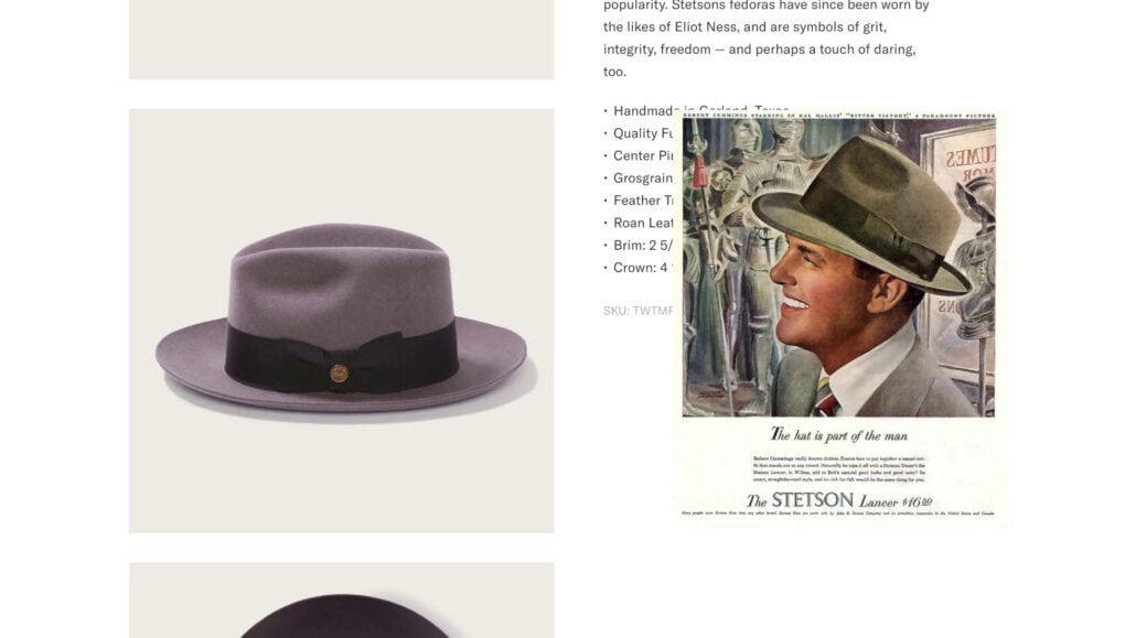 The Temple Model Takes Inspiration From The Fedoras From The 1940S The Temple